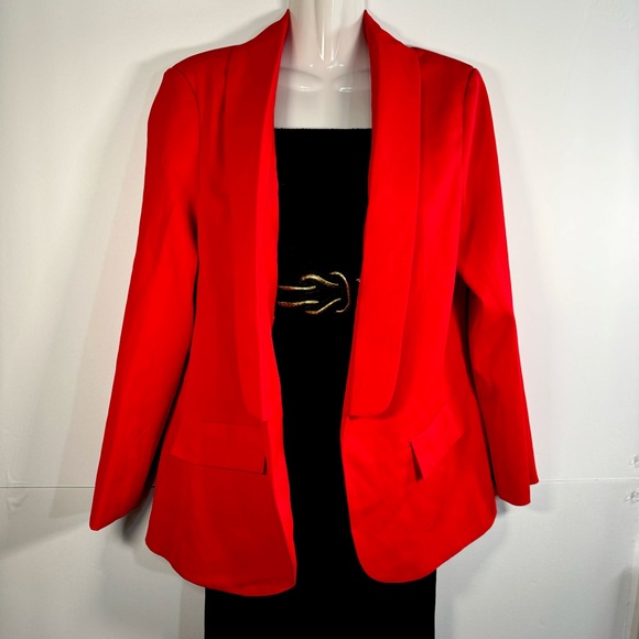 NWOT Meduim Relaxed Fit Open Red Blazer - Picture 1 of 14